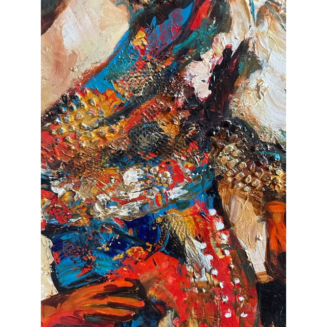 Céline Brossard Original Mixed-Media Painting – “Coiffe Galante” – 60” × 36” For Sale - Image 10 of 12