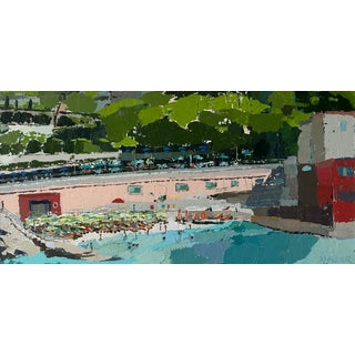 Little Beach Modern Oil Painting For Sale