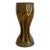 Antique French Metal Trench Art Artillery Shell Vase W/ Incised Geometric Pattern - Brass - Distressed Patina Finish Early 20th Century For Sale