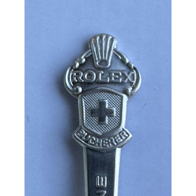 Bucherer Vintage Rolex Watch Bucherer of Switzerland Inch Souvenir Spoons For Sale - Image 4 of 7