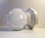 - Scandinavian wall or ceiling lamp from the 1940s - Porcelain mount - Faceted white opaline glass shade European Plug (up...