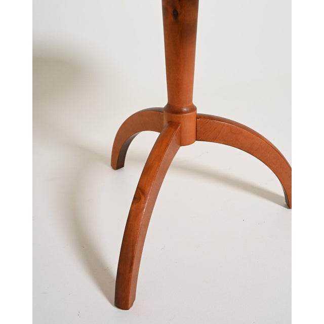 1940s Vintage Swedish Coffee Table with Round Elm Top, 1940s For Sale - Image 5 of 9