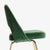Metal Original Saarinen Executive Armless Chairs in Emerald Velvet, Custom Gold Edition - Set of 6 For Sale - Image 7 of 10