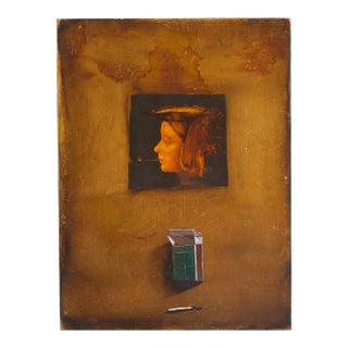 Trompe L’Oeil Oil on Canvas Painting by Yacov Feldman For Sale