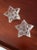 Vintage Cut Glass Star Shaped Candle Holders Pair For Sale - Image 4 of 11