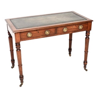 Antique Georgian Leather Top Writing Table, 1820s For Sale
