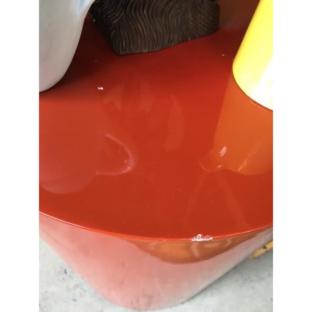 Modern Orange Lacquered Tables Set of 3 Chairish