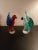 EXQUISITE Art Glass 8" SOARING TOUCAN Sculptures. These stunning art glass sculptures showcase a pair of elegant toucans...