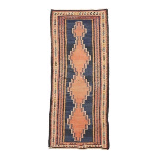Vintage Persian Bijar Kilim Rug - 04'01 X 09'07 For Sale