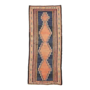 Vintage Persian Bijar Kilim Rug - 04'01 X 09'07