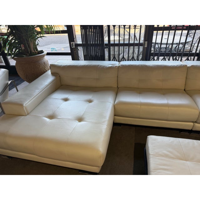 Contemporary Gamma Off White Five Piece Sectional For Sale - Image 3 of 7