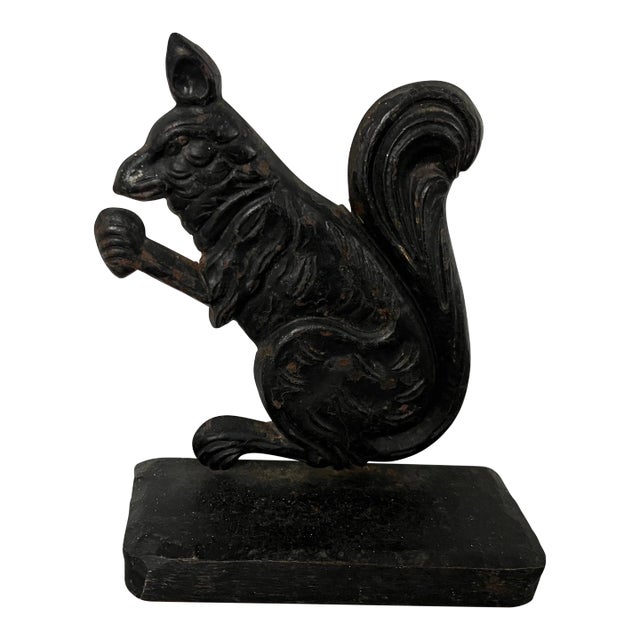 Art Deco Cast Iron Squirrel Door Stop For Sale