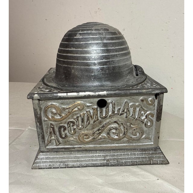 19th Century Large Antique 1892 Economy Accumulates Wealth Cast-Iron Beehive Mechanical Bank For Sale - Image 5 of 16