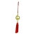 Crystal Glass Fengshui Fortune Green Pixiu Pendant Decor Tassel For Sale
