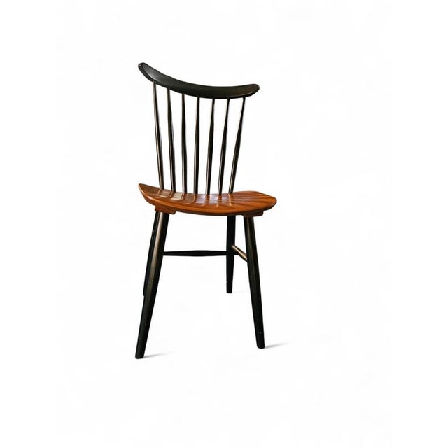 Spindle Back Dining Chairs with Curved Seats in Teak from Pastoe, Holland, 1960s, Set of 2 For Sale - Image 15 of 17