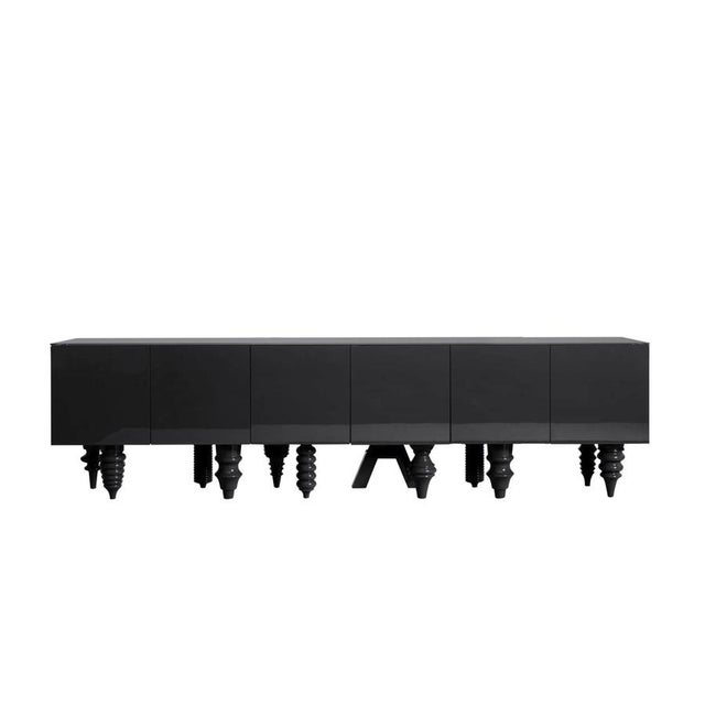 Multileg Cabinet in High Gloss Brown Lacquer from Jaime Hayon For Sale - Image 6 of 17