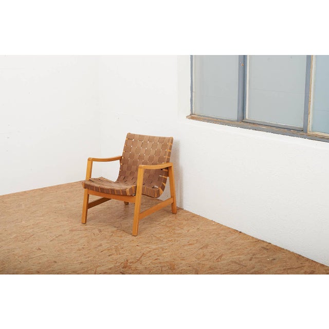 Model 652 Vostra Armchair in Beech and Fabric by Jens Risom for Walter Knoll, 1942 For Sale - Image 11 of 13