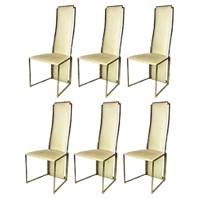 Dining Chairs from Maison Jansen, 1970s, Set of 6 For Sale