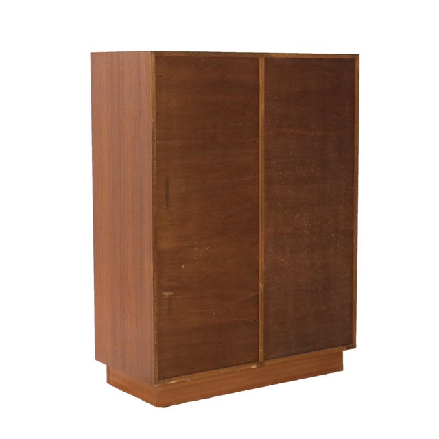 Mid Century Modern Danish Modern Teakwood Double Door Armoire 20thC For Sale - Image 12 of 17