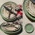 Metal MacKenzie-Childs Sage Green Enamel 12” Charger Plate, Handmade For Sale - Image 7 of 18