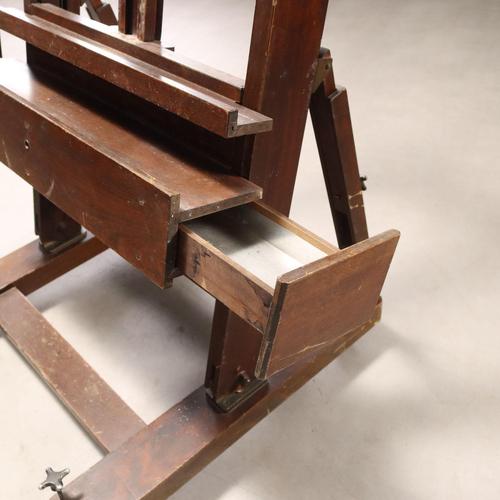 Large Painters Easel Walnut Painted Beech Italy Xx Century For Sale - Image 10 of 15