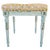 Blue Mid 20th Century French Louis XVI Style Blue Painted Footstools With Brass Accents & Polka Dot Cut Velvet - A Pair For Sale - Image 8 of 18