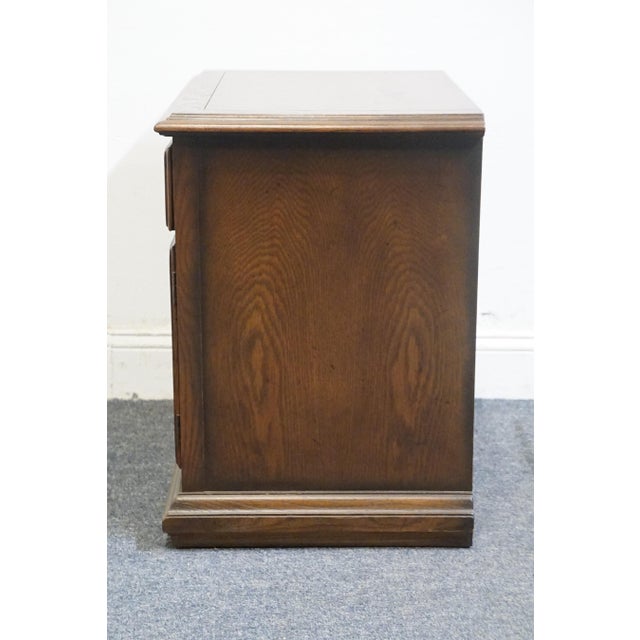 Century Furniture Solid Oak Spanish Mediterranean 26" Cabinet Nightstand For Sale - Image 11 of 13