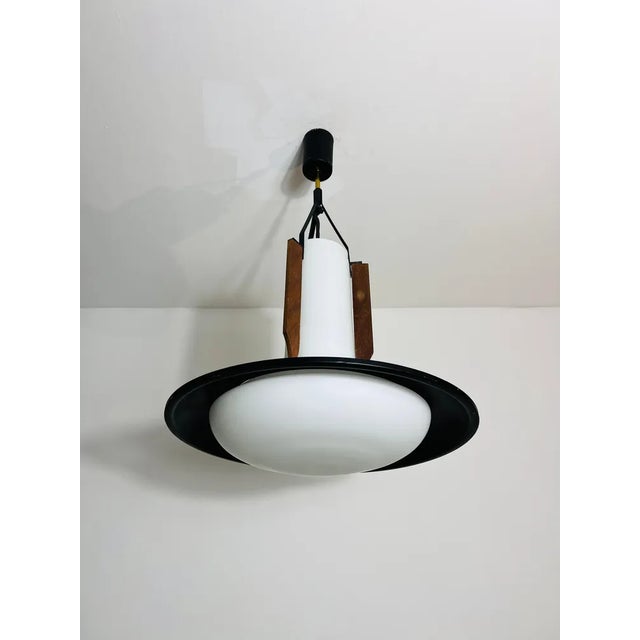 1960s Mid-Century Modern Opal Glass Pendant, 1960s For Sale - Image 5 of 12