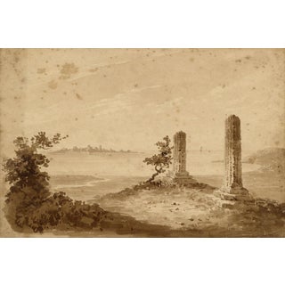 William Page, Temple of Olympian Zeus, Agrigento, Sicily, Watercolour For Sale