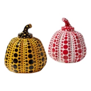Pumpkin Sculptures by Yayoi Kusama, Set of 2 For Sale