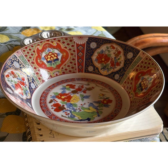 9” Imari Bowl. Japanese. Red. Blue Gold For Sale - Image 4 of 5