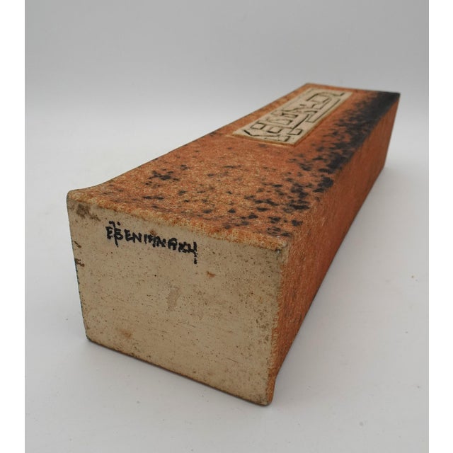 Ceramic Ceramic Vase with Sandstone Abstract Art Pottery by B. Enianaky for Troika, 1970s For Sale - Image 7 of 12