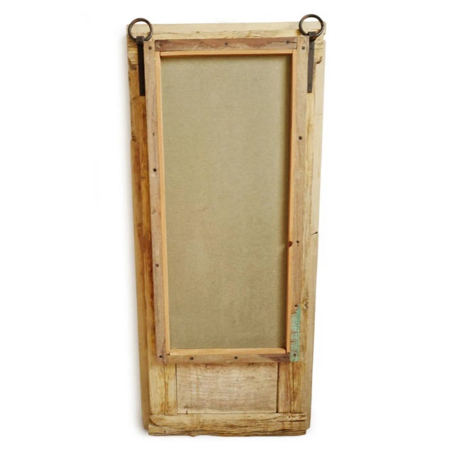 Vintage Mid 20th Century Raja Bleached Window Mirror For Sale In Los Angeles - Image 6 of 7
