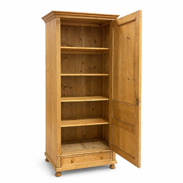 Traditional Traditional Pine Single Door Armoire, Vintage For Sale - Image 3 of 7