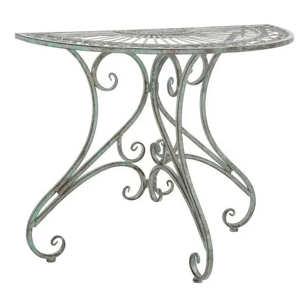 Outdoor Annalise Accent Table - Antique Green For Sale In Philadelphia - Image 6 of 11