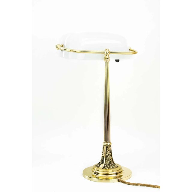Art Nouveau Austrian Glass Table Lamp, 1908 For Sale - Image 6 of 15
