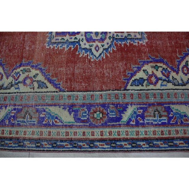 1980s Victorian Purple Medallion Rug For Sale - Image 9 of 13