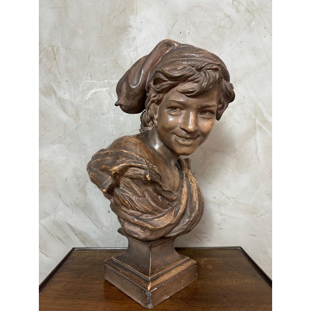 After Jean-Baptiste Carpeaux, Bust, Early 20th Century, Terracotta For Sale - Image 9 of 12