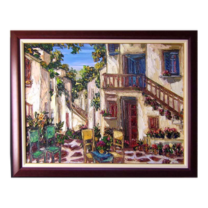 Maya Eventov Untitled Oil Canvas With Beautiful Custom Frame Me040908-03