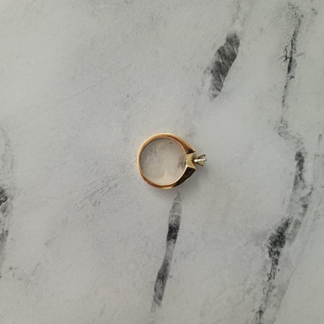 2020s Marquise Diamond Center with Two-Rows of Diamond Accents, Size 7 For Sale - Image 5 of 5