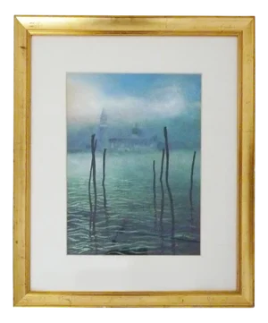 Himayre, View of Venice, 1980s, Painting, Framed