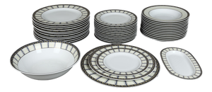 Vintage Porcelain Dinnerware Set from Pierre Cardin, 1990s, Set of 41
