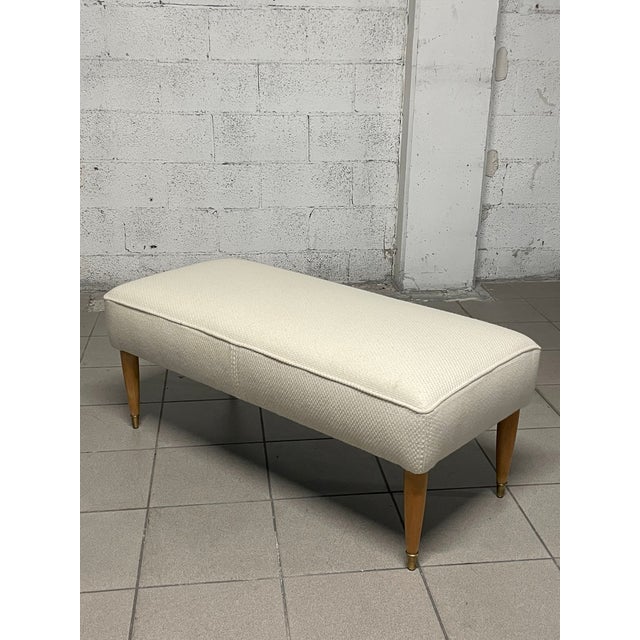 1940s Bench in Maple and Wool, 1940s For Sale - Image 5 of 16