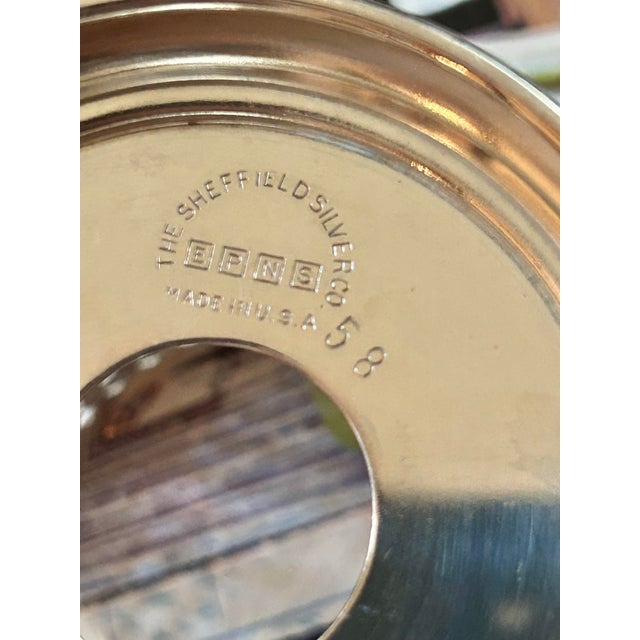Silver Vintage Sheffield Silver Co. Art Deco 3.75” Condiment Holder or Jar Sleeve For Sale - Image 8 of 8