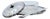 Butter Dish in Embossed Silver with Cut Glass Core, Knob Lid and Knife For Sale