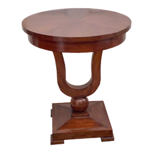Vintage Round Mahogany Side Table