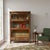1910s Antique Library Bookcase Lundstrom Chippendale Leaded Glass 3-Tier Sectional Barrister Bookcase - Quarter-Sawn Oak For Sale - Image 5 of 17