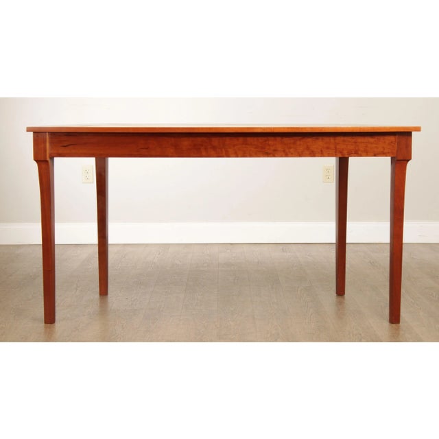 Studio Crafted Custom Quality Cherry One-Drawer Writing Desk For Sale In Philadelphia - Image 6 of 13