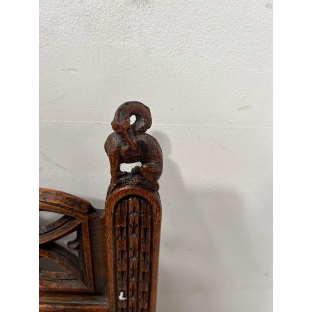 Gothic-Style Walnut Lounge Chairs, 19th Century, Set of 2 For Sale - Image 10 of 16