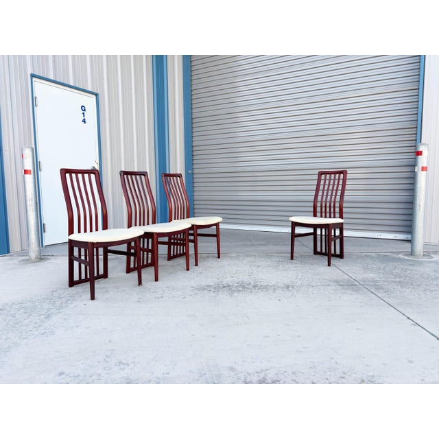 ✨ Danish Modern Skovby Teak Dining Chairs✨ This elegant set of Danish Modern dining chairs was crafted by Skovby...